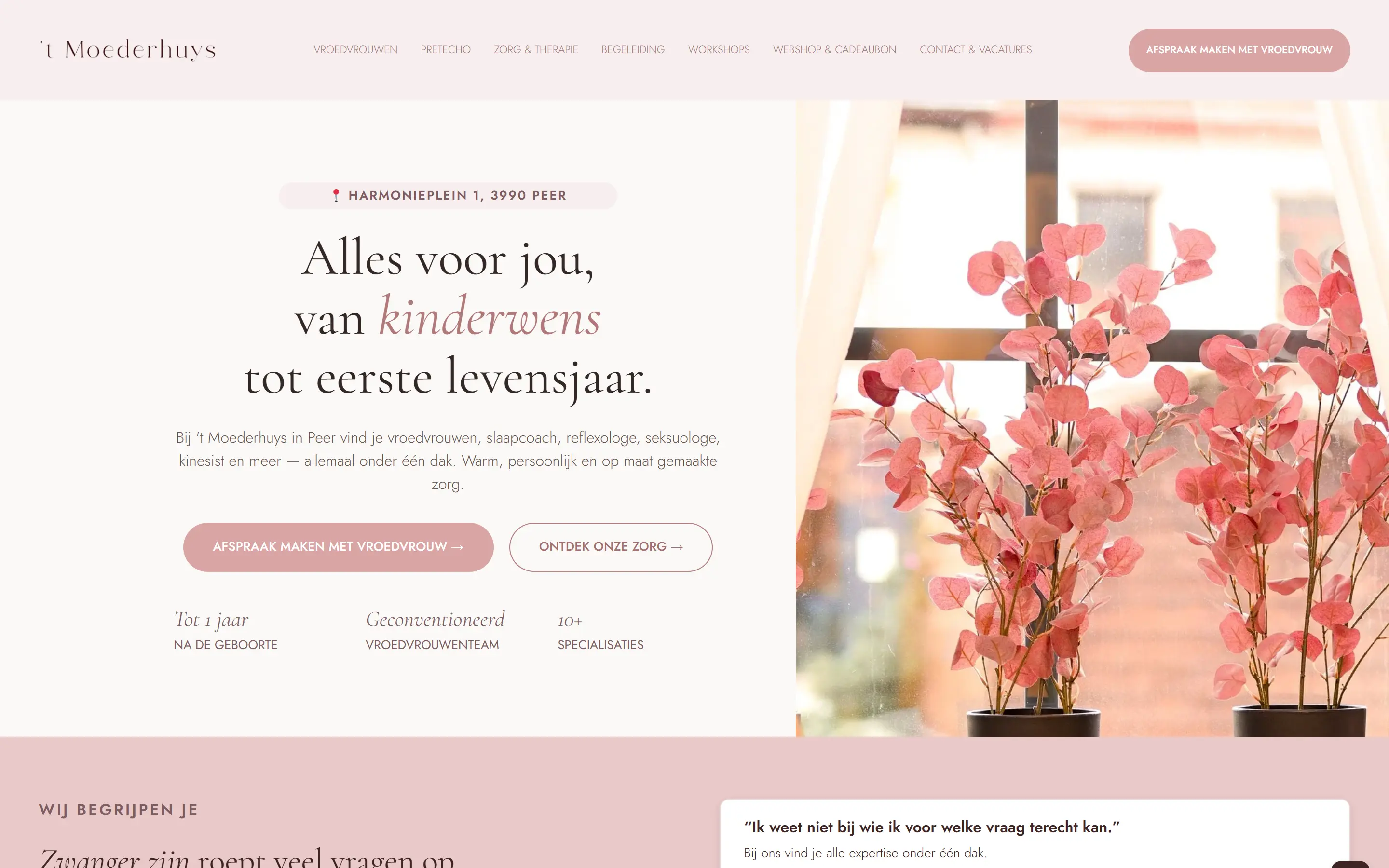Nieuwe homepage van ’t Moederhuys